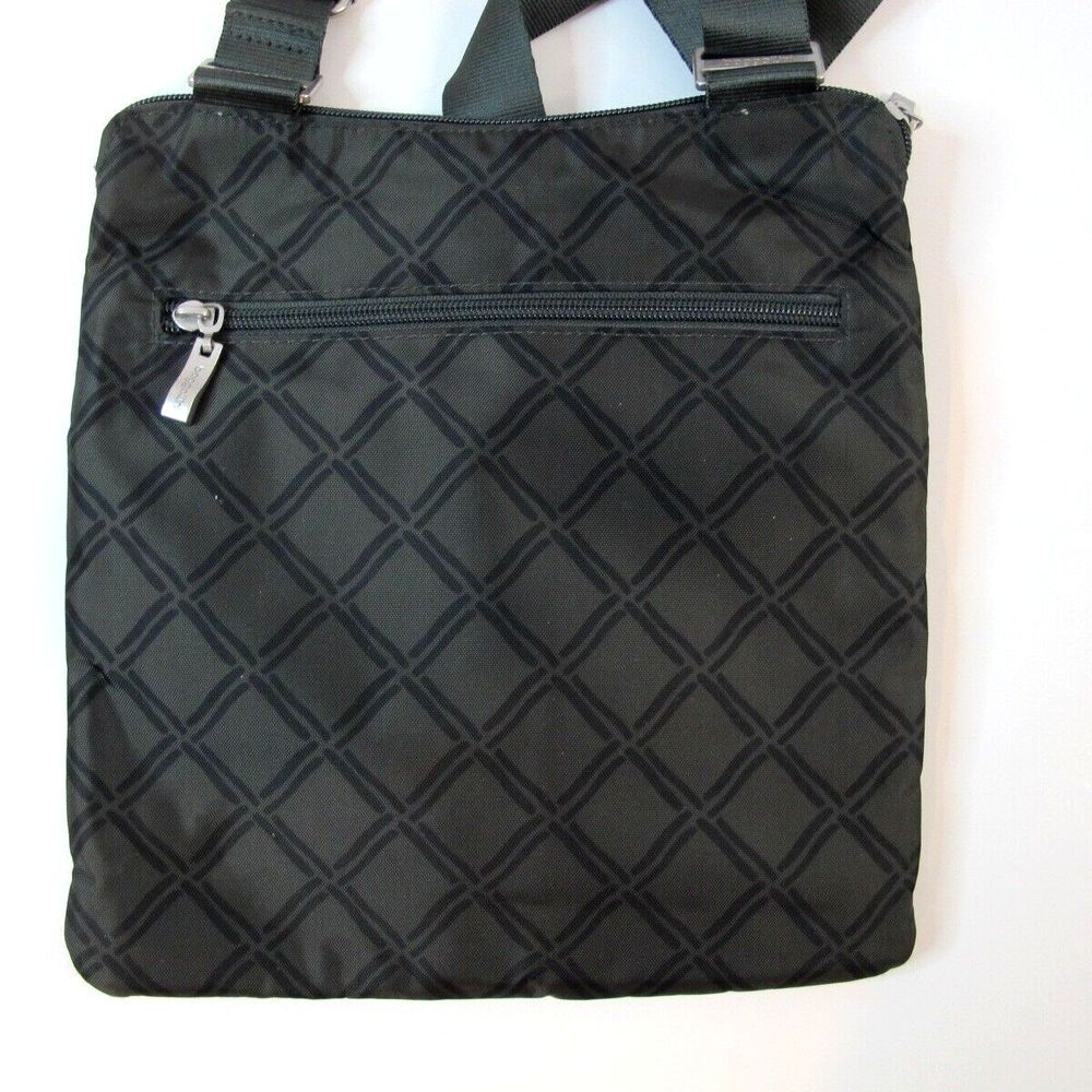 Baggallina‎ Black Crossbody Dual Strap Handbag Purse - Picture 3 of 7